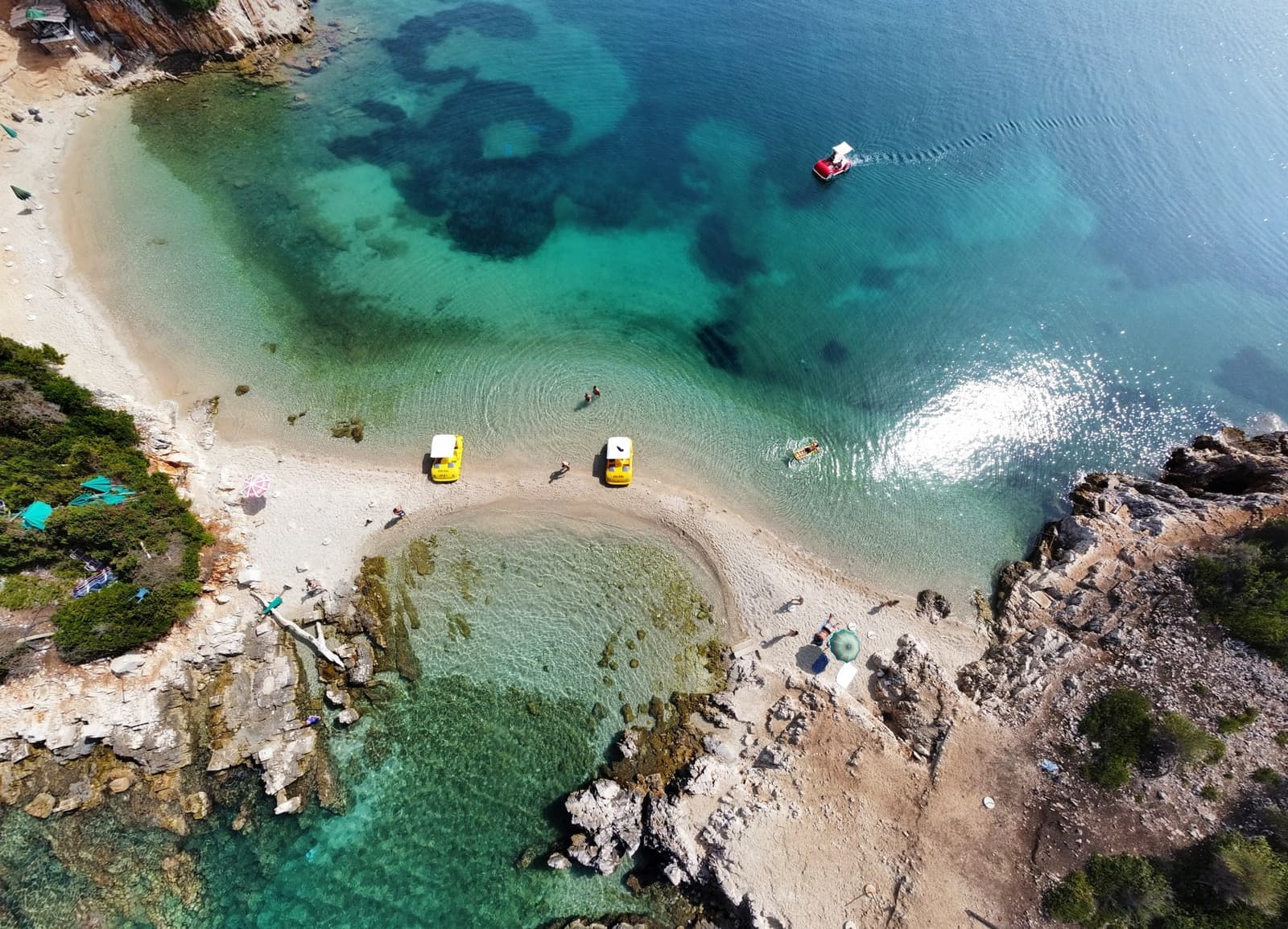 Aerial View of Ksamil Beach